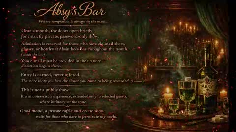 Snapshot of absinthee chatting on 03.01.26 absy online show from 03.01.26