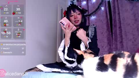 Snapshot of alicedang3r chatting on 12.24.24 Alice online show from 12.24.24