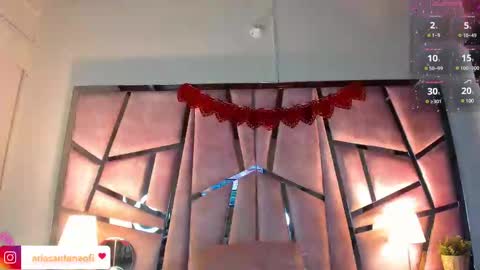 Snapshot of arisantana chatting on 02.19.25 Aria online show from 02.19.25