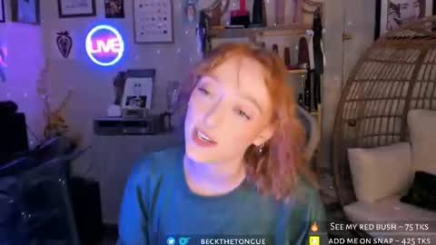 Snapshot of beckthetongue chatting on 07.26.26 Beck the tongue online show from 07.26.26