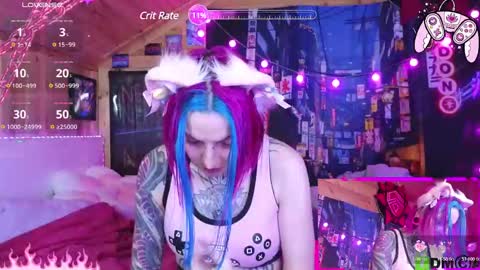 Snapshot of cybernekko chatting on 01.30.25 Neko online show from 01.30.25