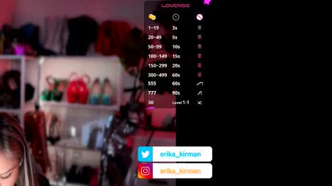 Snapshot of erika_kirman chatting on 02.06.26 Erika online show from 02.06.26