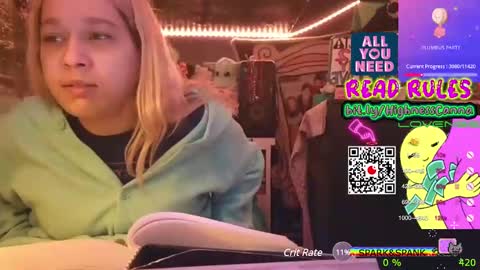 Snapshot of highnesscanna chatting on 01.07.25 HiGHNESS CANNA online show from 01.07.25