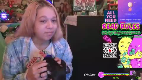 Snapshot of highnesscanna chatting on 01.10.25 HiGHNESS CANNA online show from 01.10.25