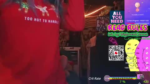 Snapshot of highnesscanna chatting on 01.20.25 HiGHNESS CANNA online show from 01.20.25