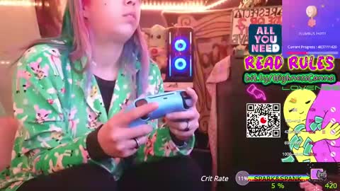 Snapshot of highnesscanna chatting on 01.24.25 HiGHNESS CANNA online show from 01.24.25