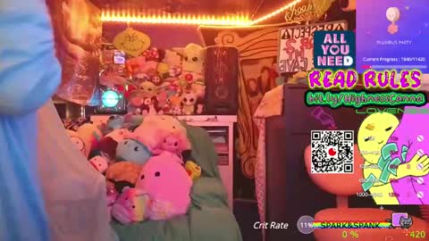 Snapshot of highnesscanna chatting on 02.19.25 HiGHNESS CANNA online show from 02.19.25