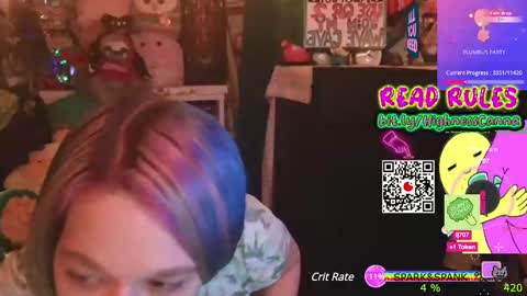 Snapshot of highnesscanna chatting on 03.10.25 HiGHNESS CANNA online show from 03.10.25