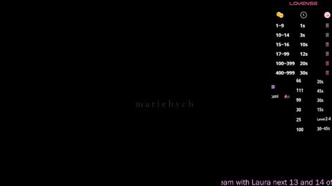 Snapshot of mariebycb chatting on 11.30.25 Maria online show from 11.30.25