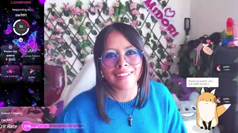 Snapshot of midoriquinn chatting on 01.22.25 Midori 7u7 online show from 01.22.25