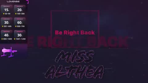 Snapshot of missalthea chatting on 10.21.25 Althe online show from 10.21.25