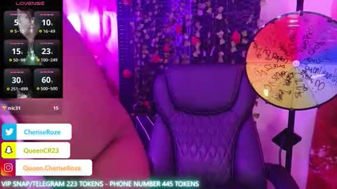 Snapshot of queencroze chatting on 11.23.25 Queen Cherise Roze online show from 11.23.25