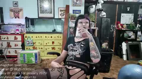 Snapshot of queer_burrito chatting on 12.29.24 Sky Burrito online show from 12.29.24