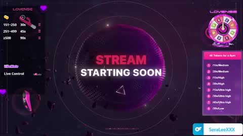 SeraLeeXXX online show from 10.19.25