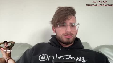 Snapshot of theparkersavage chatting on 10.07.25 Parker Savage online show from 10.07.25