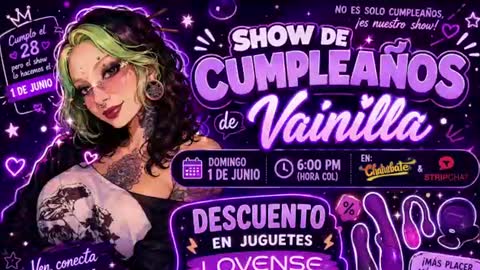 Vainilla Independent model online show from 06.11.26