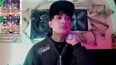 Snapshot of vampiredavyd chatting on 10.10.25 david guzman i model independenthelp me with a thumbs up online show from 10.10.25