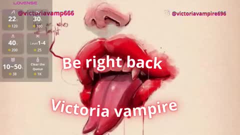 Victoria Vampire online show from 12.23.25
