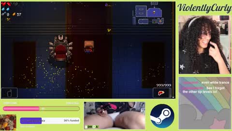 Snapshot of violentlycurly chatting on 03.13.26 Curly the Coin Operated Toy online show from 03.13.26