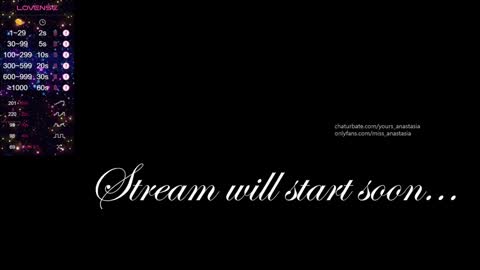 Anastasia online show from 01.11.25