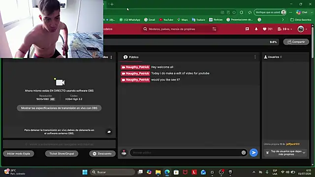 Snapshot of KomeKukis chatting on 07.01.26 KomeKukis online show from 07.01.26