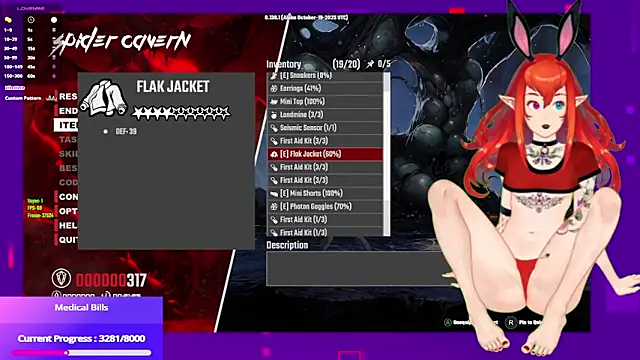 Snapshot of NikkoTyan chatting on 12.03.25 NikkoTyan online show from 12.03.25