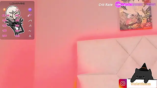 Snapshot of Violettbloss chatting on 10.30.25 Violettbloss online show from 10.30.25