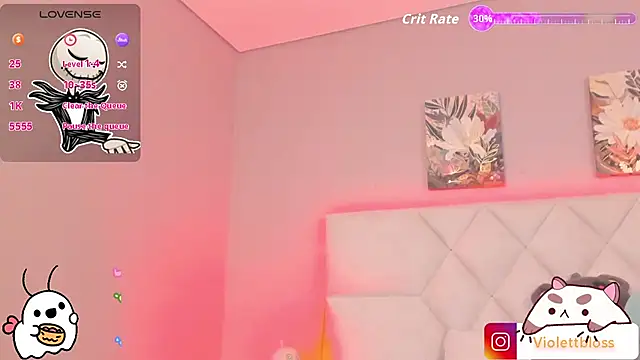 Snapshot of Violettbloss chatting on 11.01.25 Violettbloss online show from 11.01.25