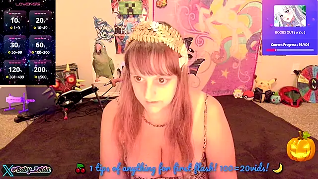 BabyZelda online show from 10.31.25