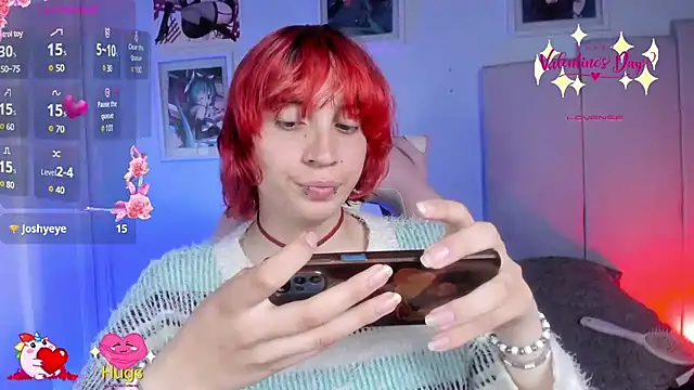 Snapshot of -kisa_ chatting on 02.13.25 -kisa online show from 02.13.25