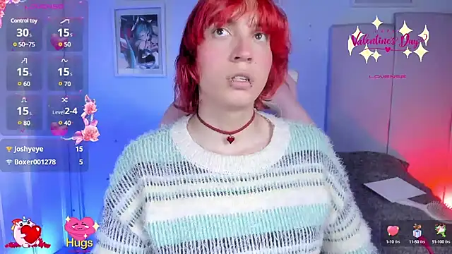 Snapshot of -kisa_ chatting on 02.13.25 -kisa online show from 02.13.25