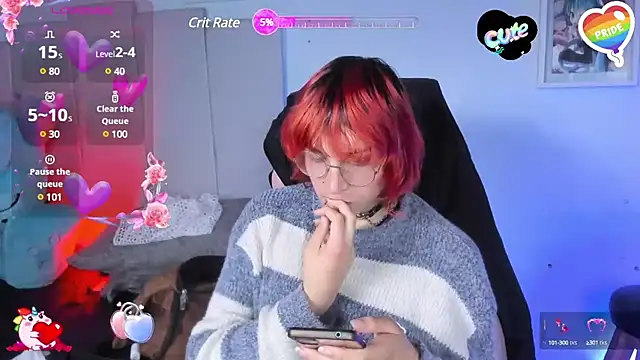 Snapshot of -kisa_ chatting on 02.27.25 -kisa online show from 02.27.25