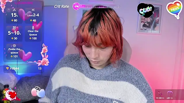 Snapshot of -kisa_ chatting on 03.19.25 -kisa online show from 03.19.25