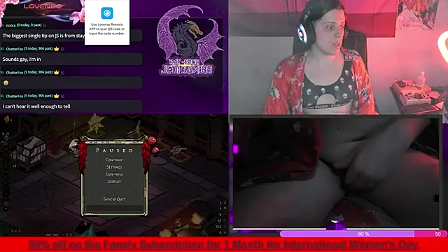 Snapshot of Rae-Suon chatting on 03.11.25 Rae-Suon online show from 03.11.25