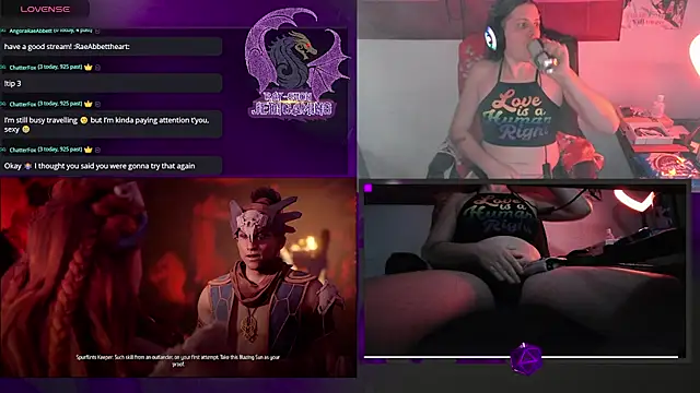 Snapshot of Rae-Suon chatting on 03.12.25 Rae-Suon online show from 03.12.25