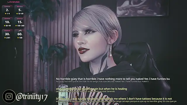 Snapshot of Trinity___s chatting on 01.31.25 Trinity s online show from 01.31.25