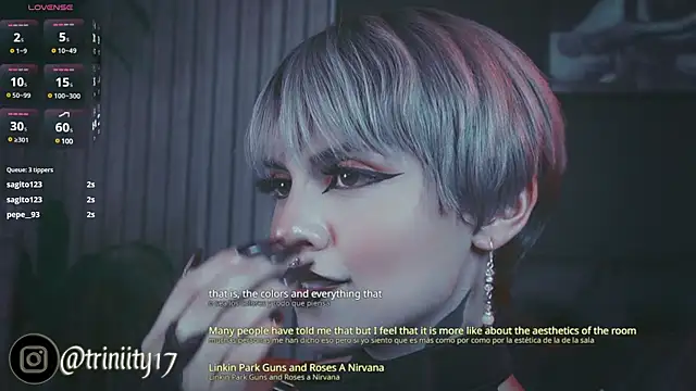 Snapshot of Trinity___s chatting on 02.10.25 Trinity s online show from 02.10.25