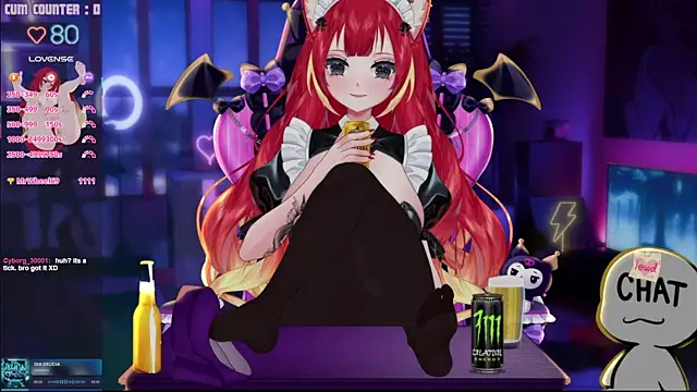 Snapshot of LewdKira_VT chatting on 04.24.26 LewdKira VT online show from 04.24.26