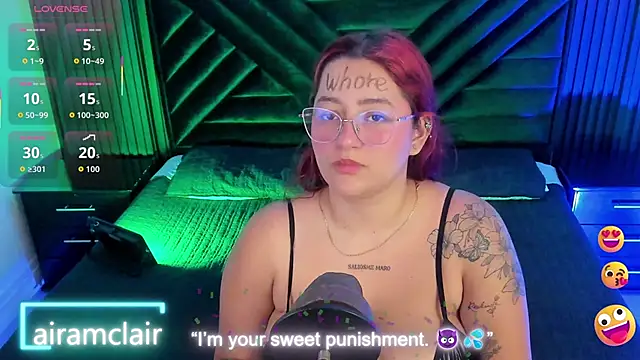 Snapshot of airamclair chatting on 11.11.25 airamclair online show from 11.11.25