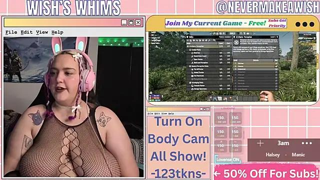 Snapshot of nevermakeawish chatting on 07.09.26 nevermakeawish online show from 07.09.26