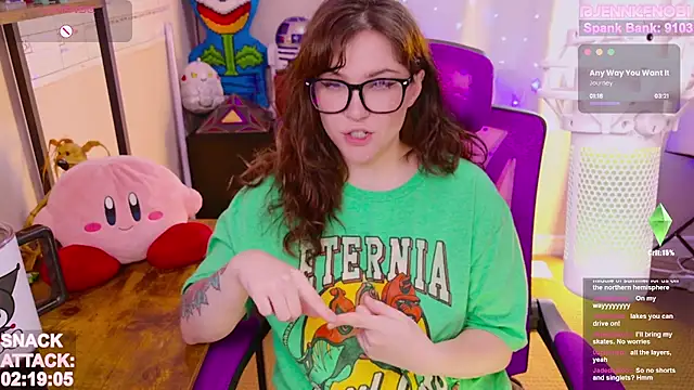 Snapshot of JennKenobi chatting on 03.17.25 JennKenobi online show from 03.17.25