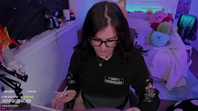 Snapshot of JennKenobi chatting on 10.21.25 JennKenobi online show from 10.21.25