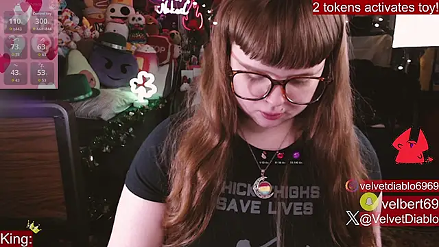 Snapshot of VelvetDiablo chatting on 02.24.26 VelvetDiablo online show from 02.24.26