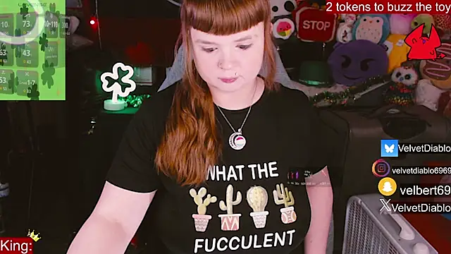 Snapshot of VelvetDiablo chatting on 02.26.26 VelvetDiablo online show from 02.26.26