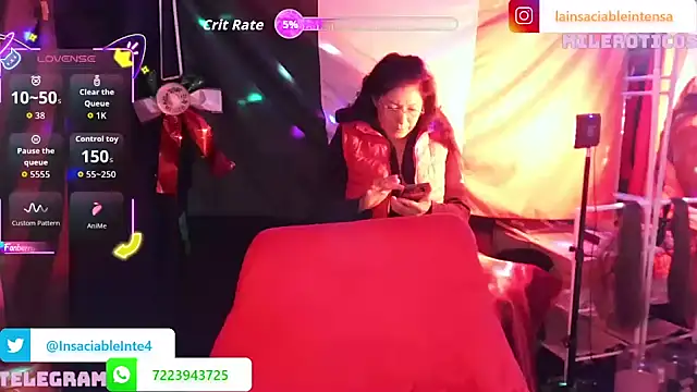 LaInsaciableIntensa online show from 09.14.25