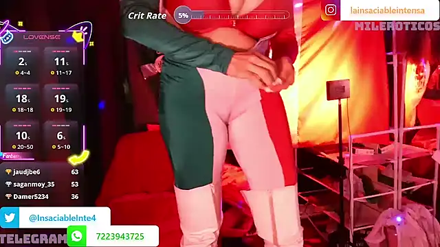 LaInsaciableIntensa online show from 09.15.25