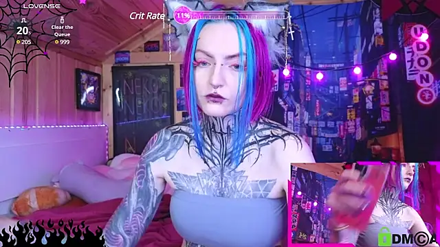 Snapshot of NekoCyber chatting on 02.09.25 NekoCyber online show from 02.09.25