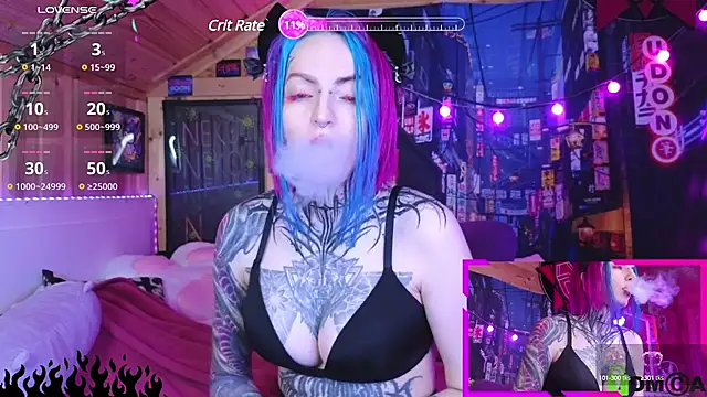 Snapshot of NekoCyber chatting on 02.12.25 NekoCyber online show from 02.12.25