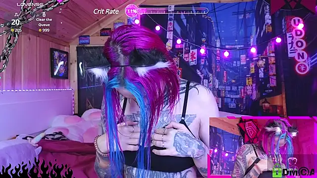 Snapshot of NekoCyber chatting on 02.15.25 NekoCyber online show from 02.15.25